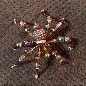 Beaded Spider Brooch